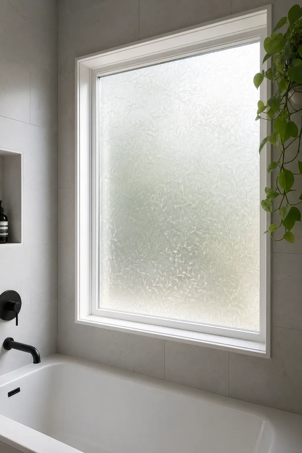 bamboo shades in a bathroom