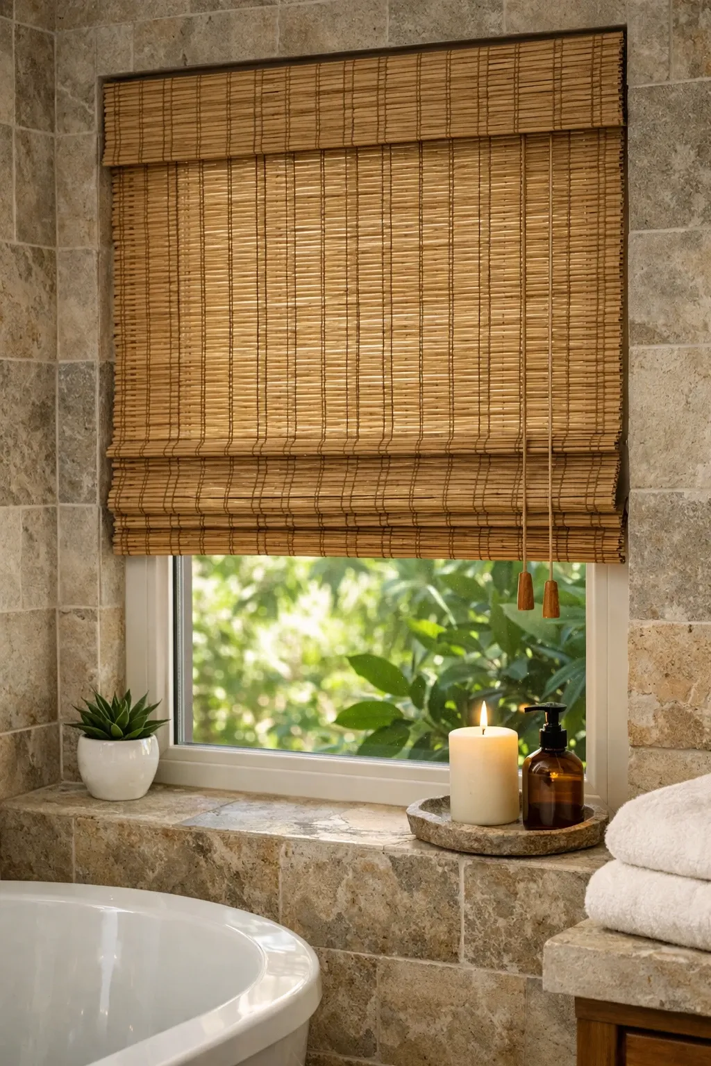 plantation shutters in a bathroom