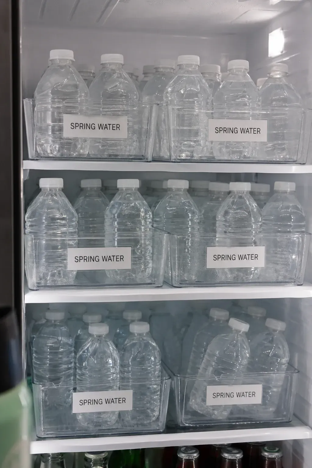 clear plastic bins