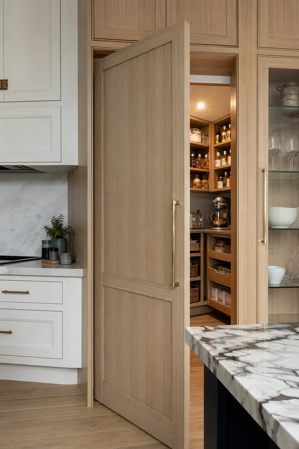 hidden pantry behind a door