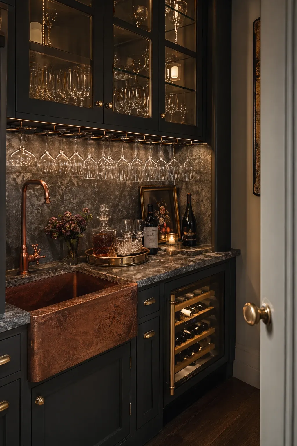 wet bar and wine nook