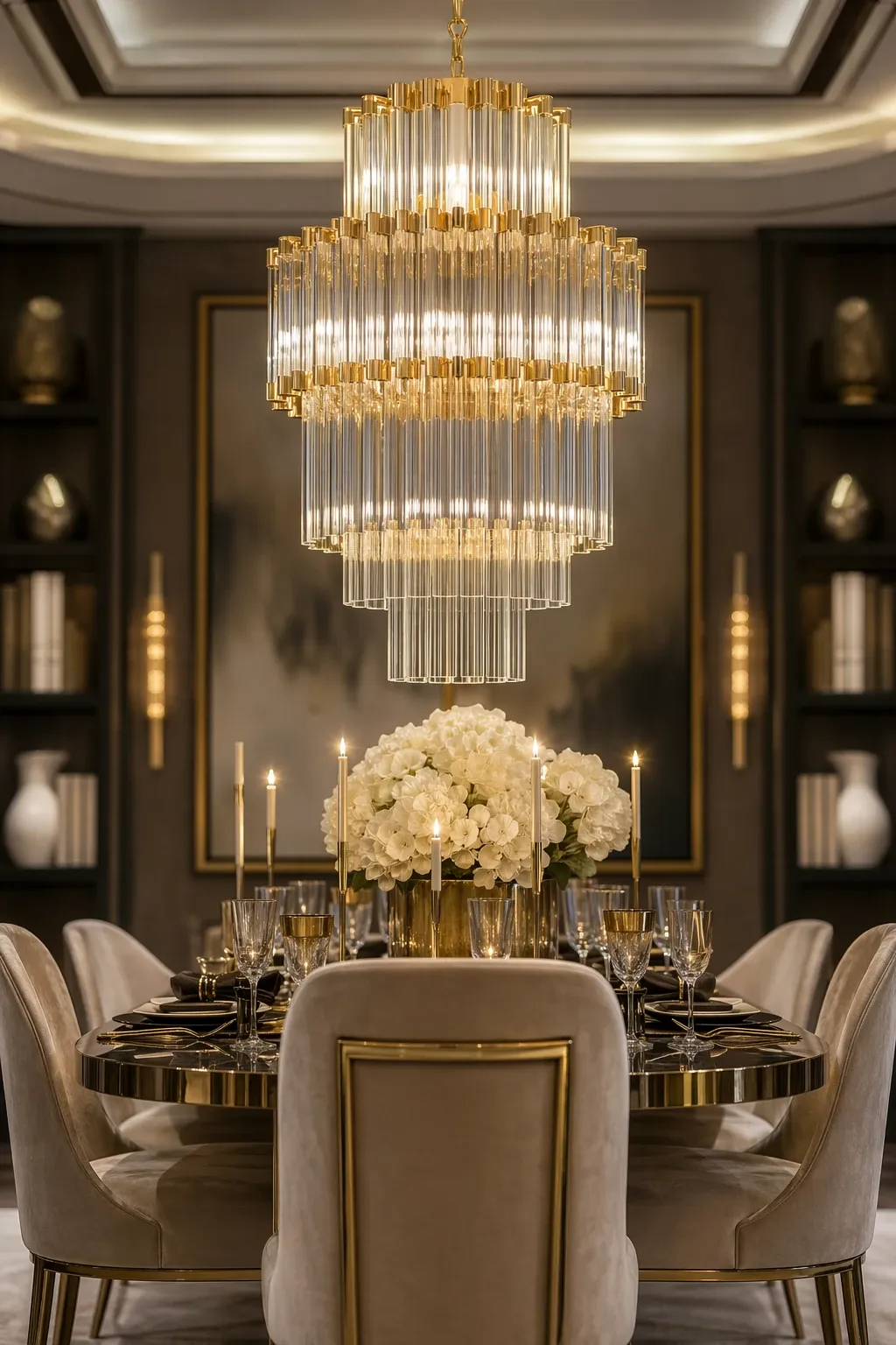 art deco design in a dining room