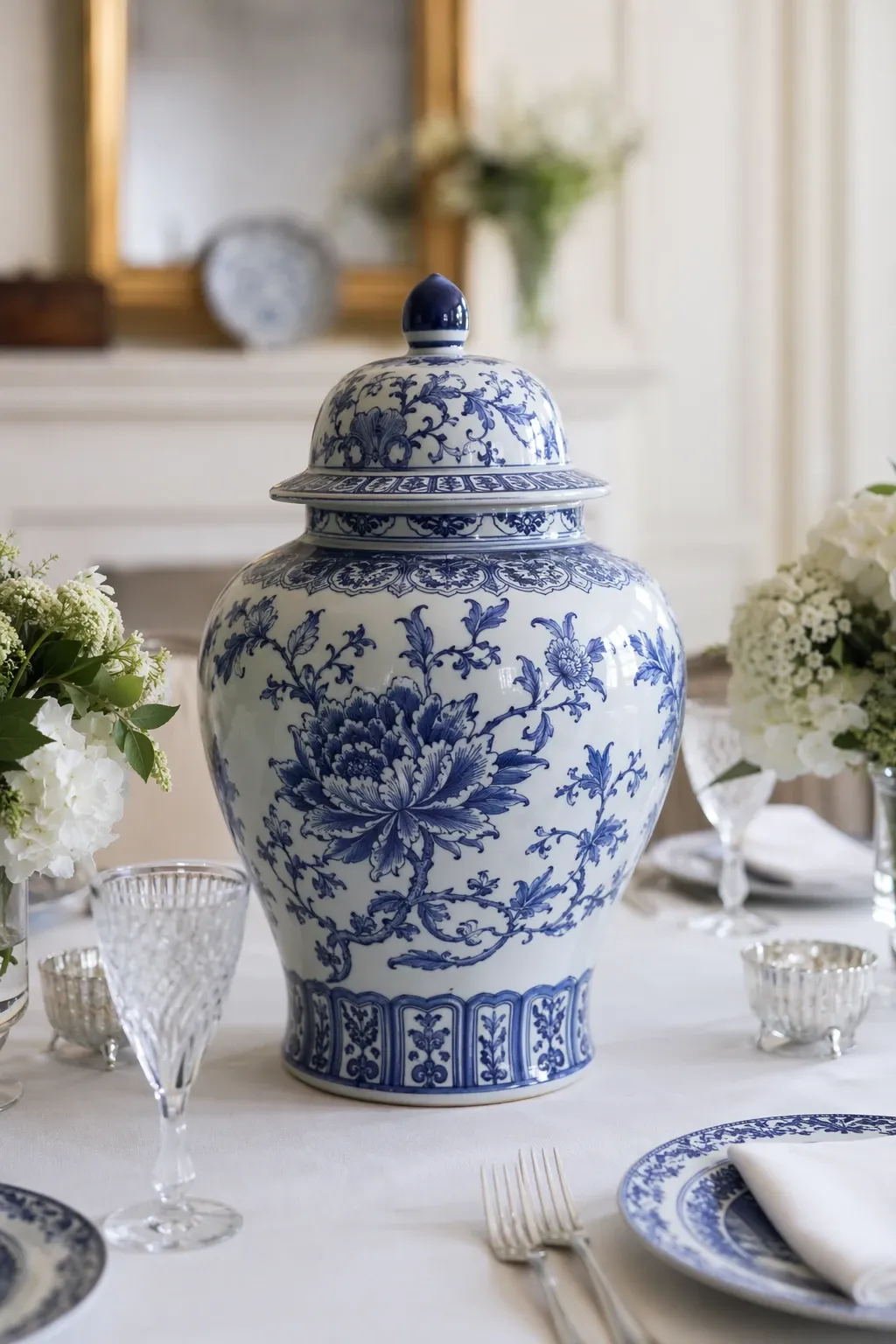 blue and white chinoiserie