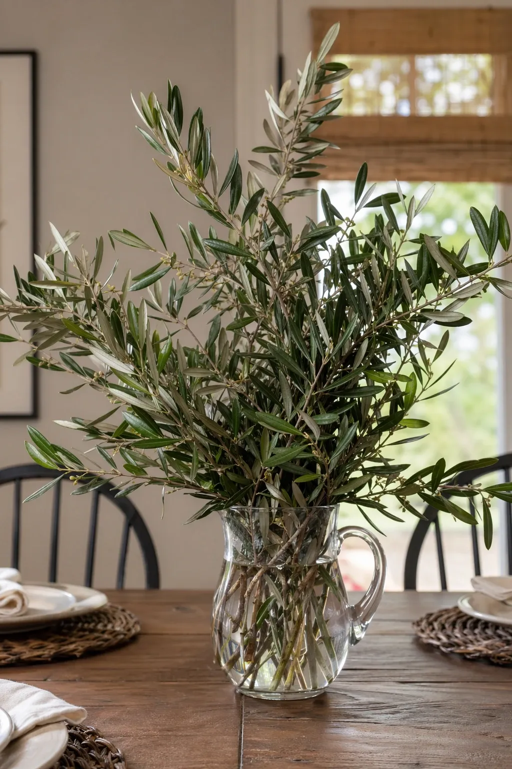 fresh greenery centerpiece