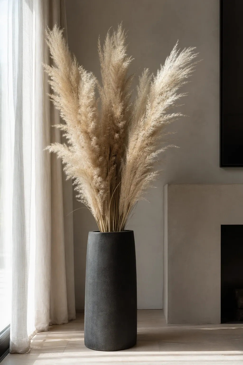 pampas grass and dried stems