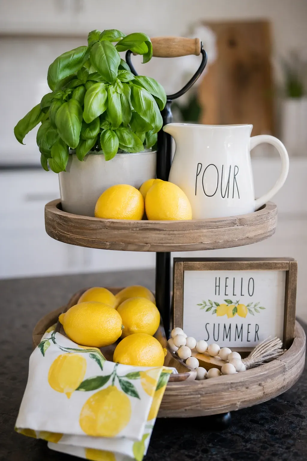 seasonal tiered tray