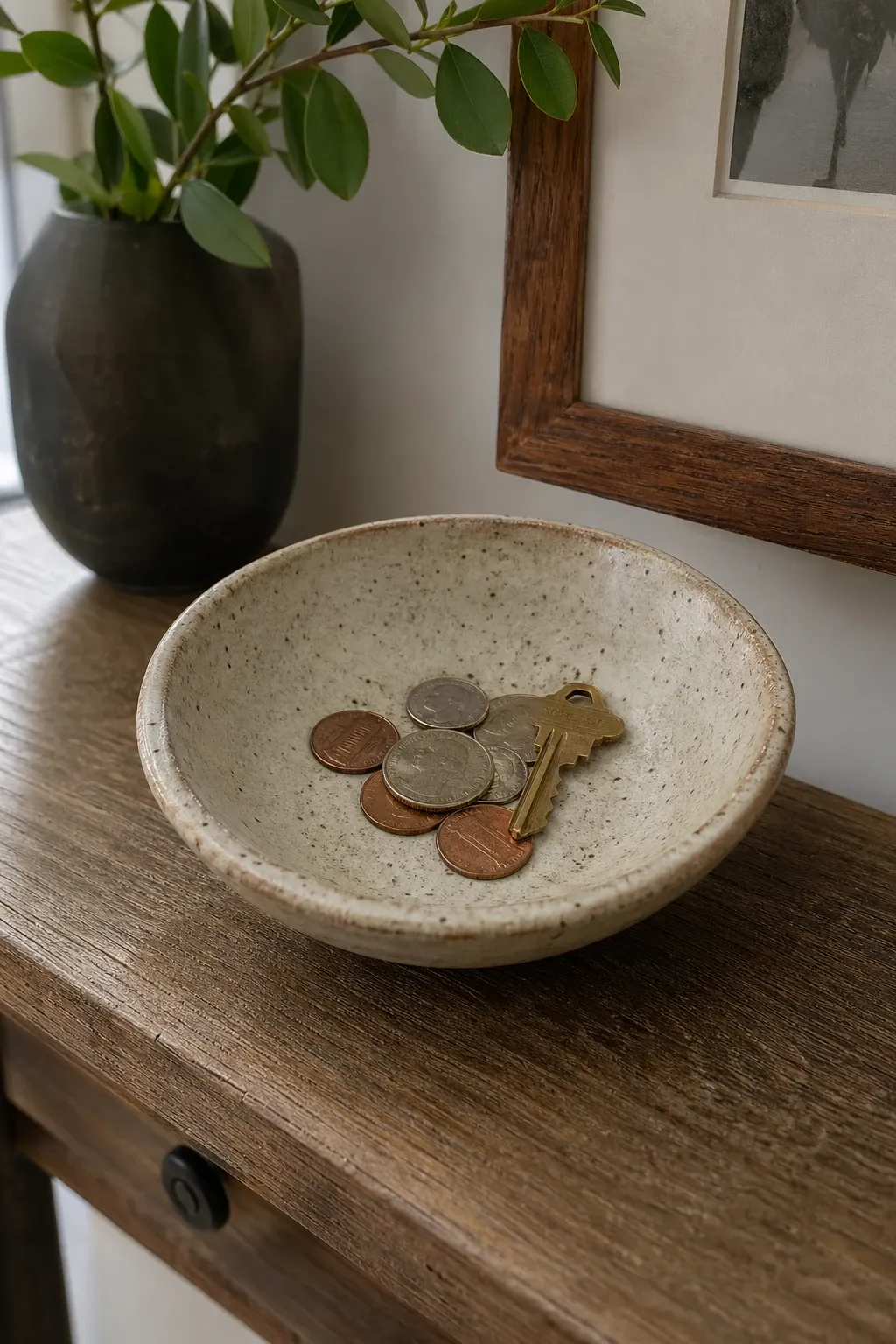 decorative bowl in a entryway