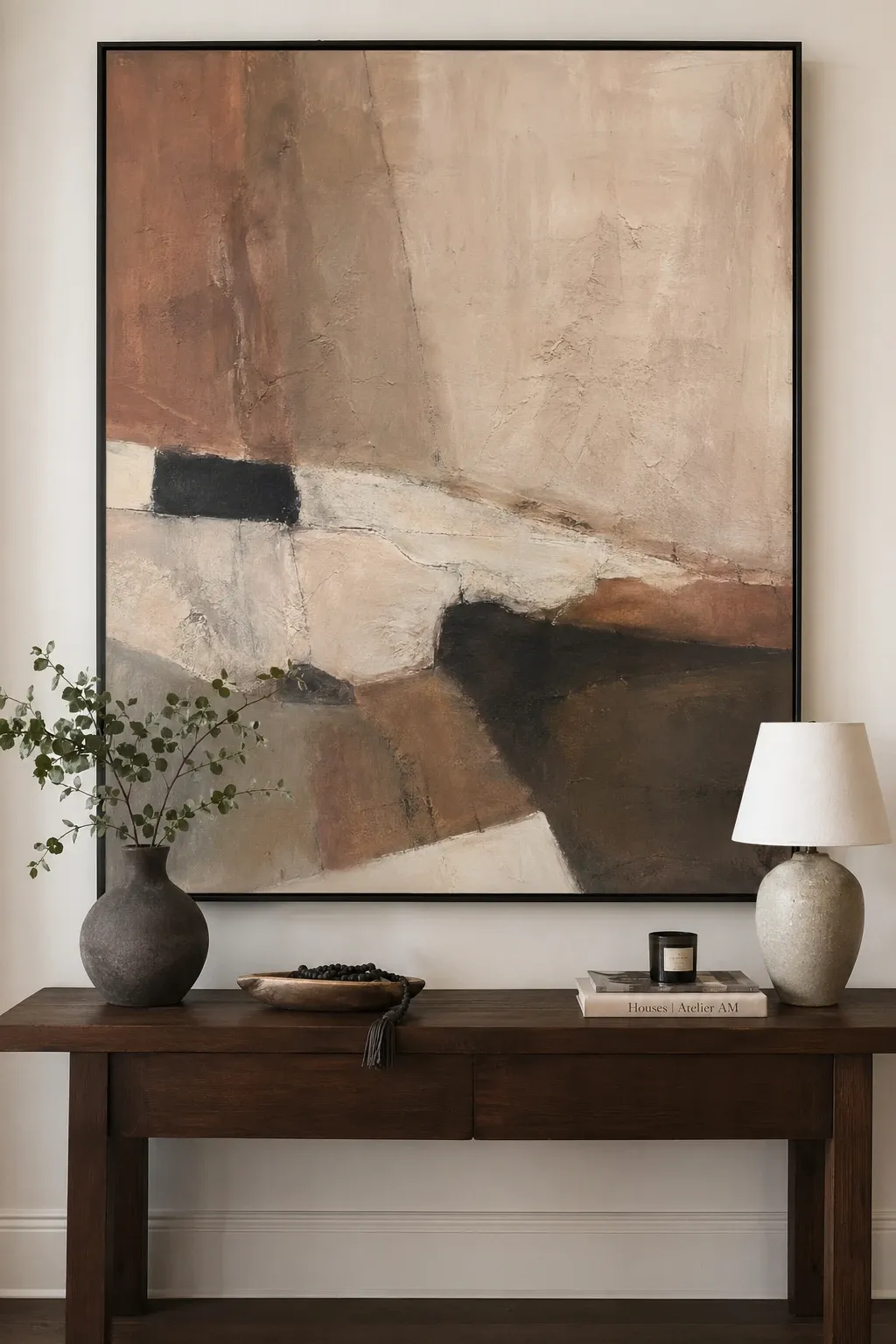 large-scale artwork in a entryway