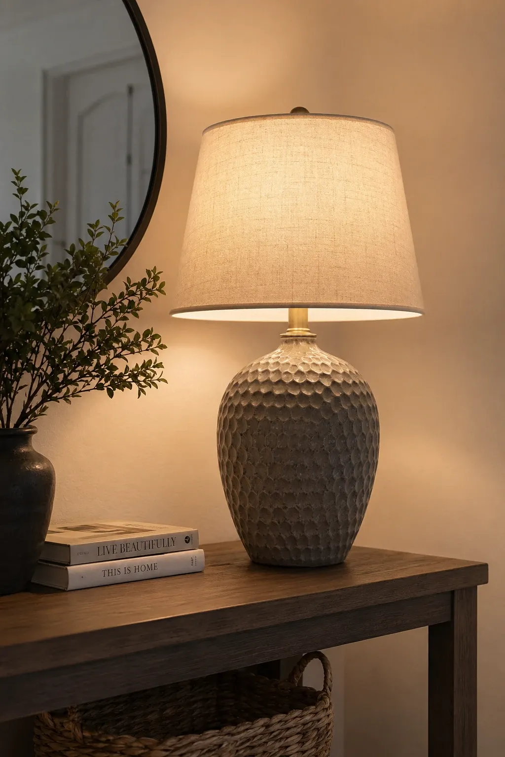 table lamp in a entryway