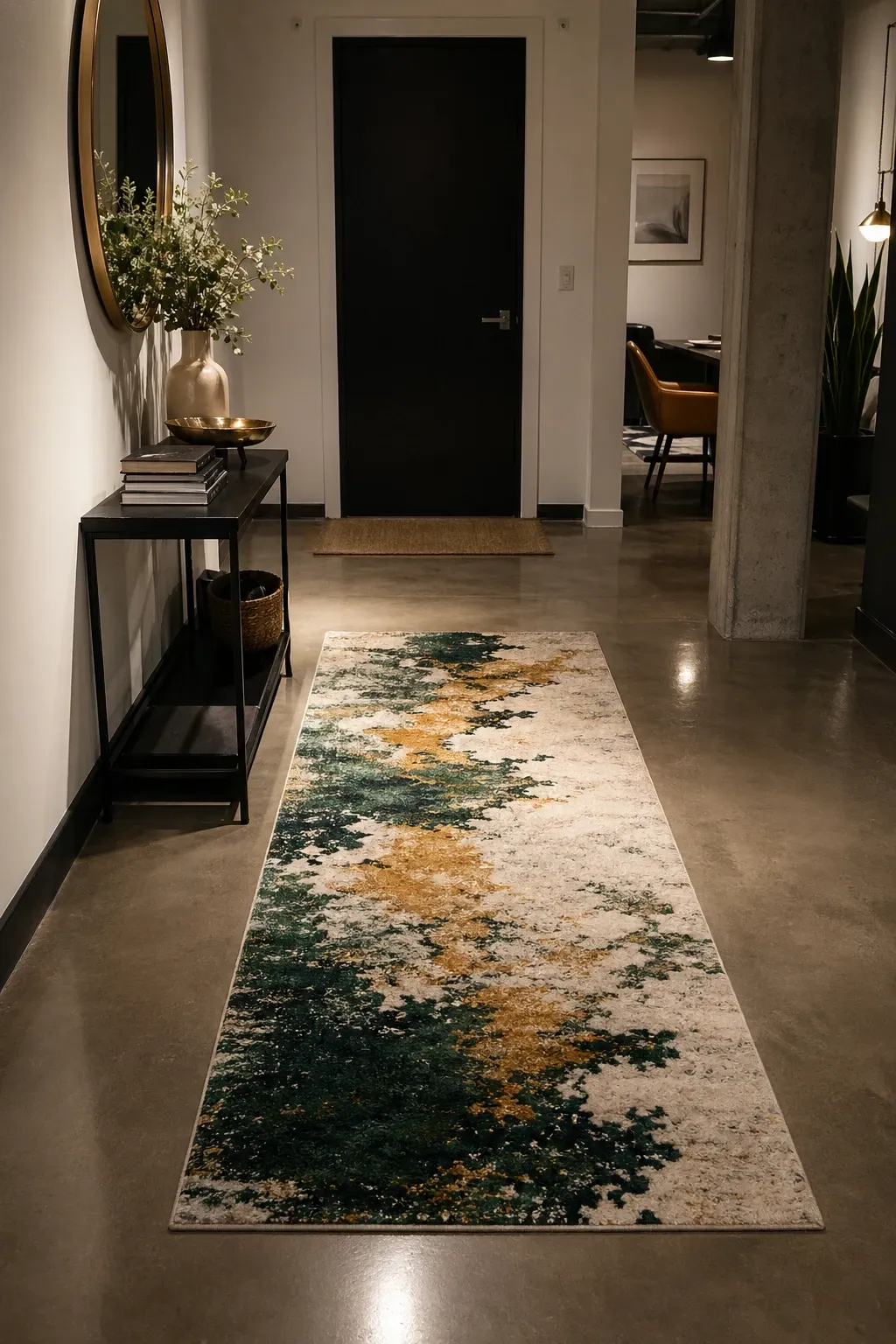 abstract art-inspired in a entryway