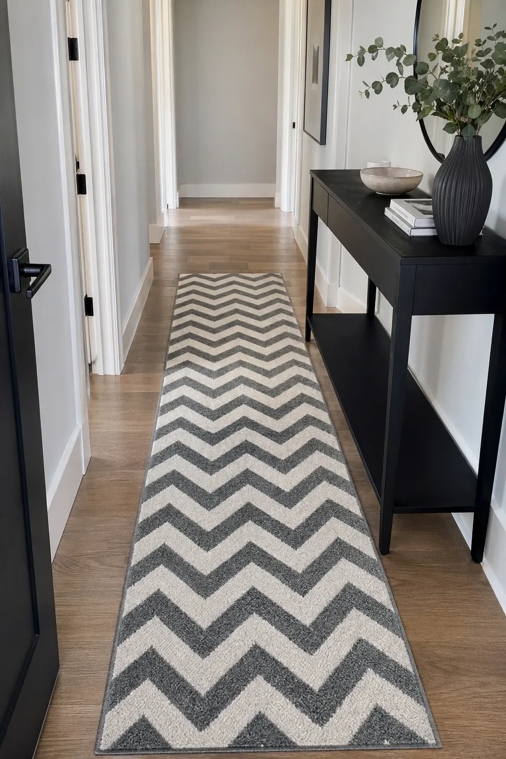 chevron pattern in a entryway
