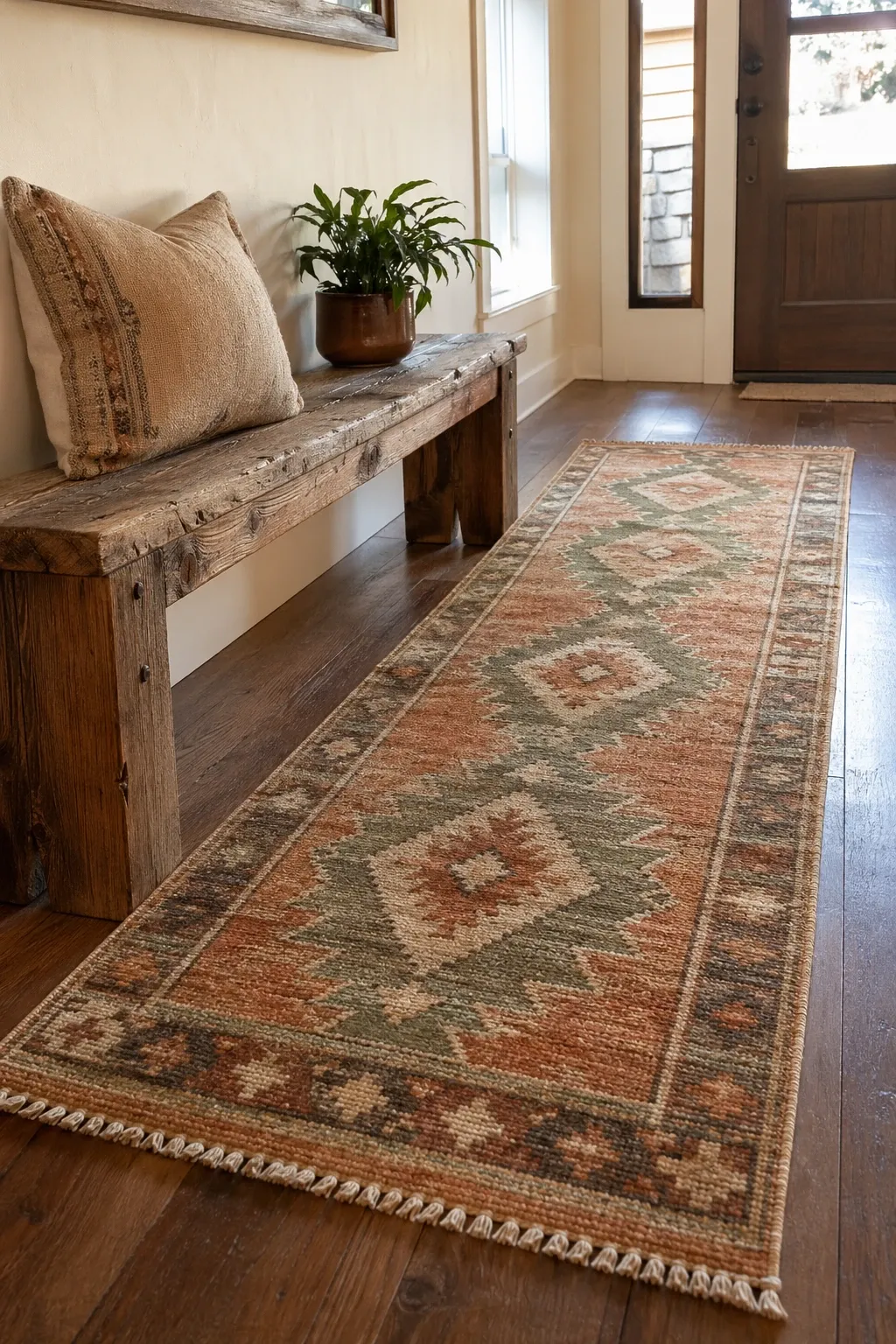 southwestern desert tones in a entryway