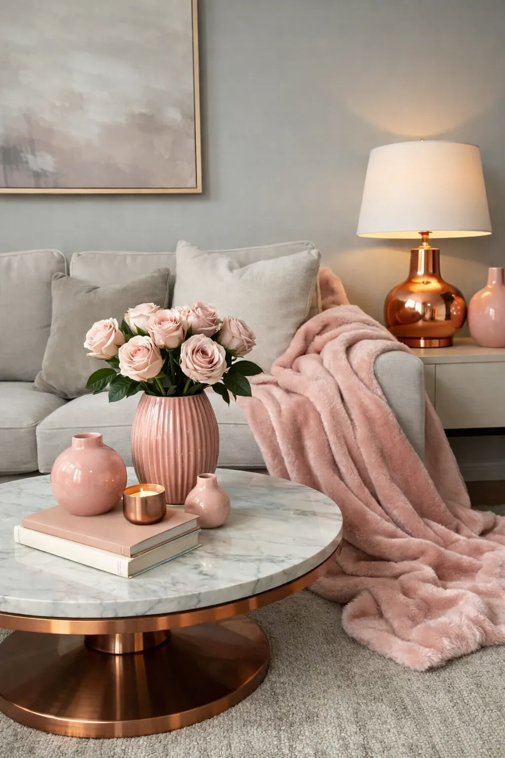 industrial grey living room