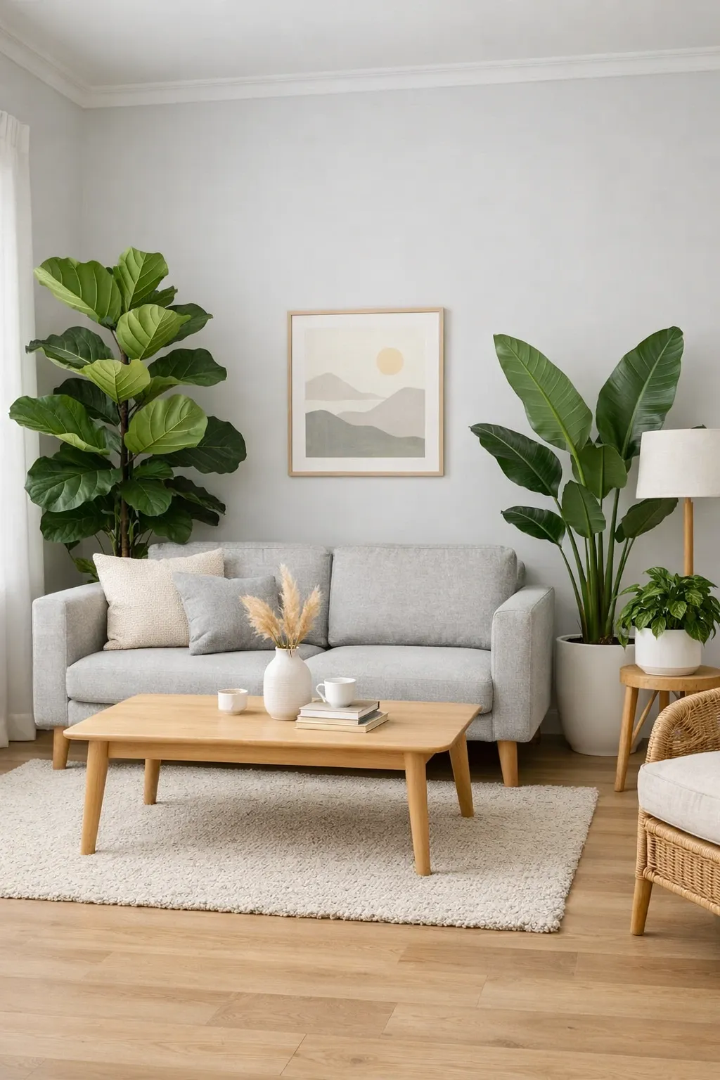 minimalist scandi grey in a living room