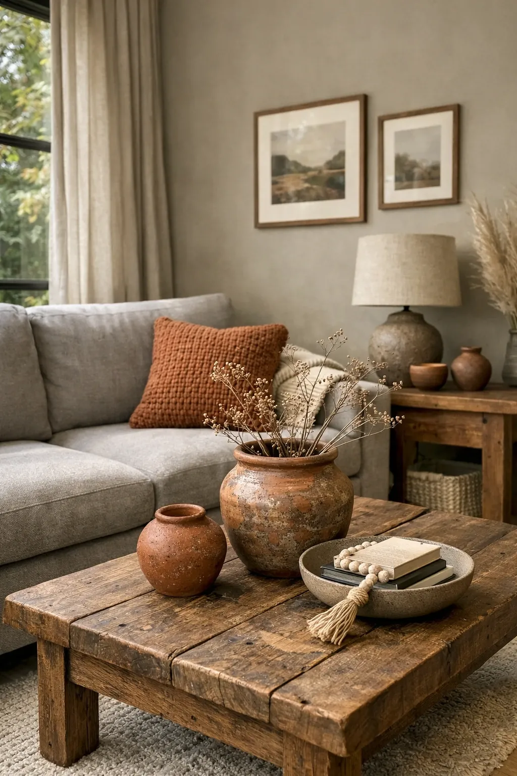 textured grey layers in a living room