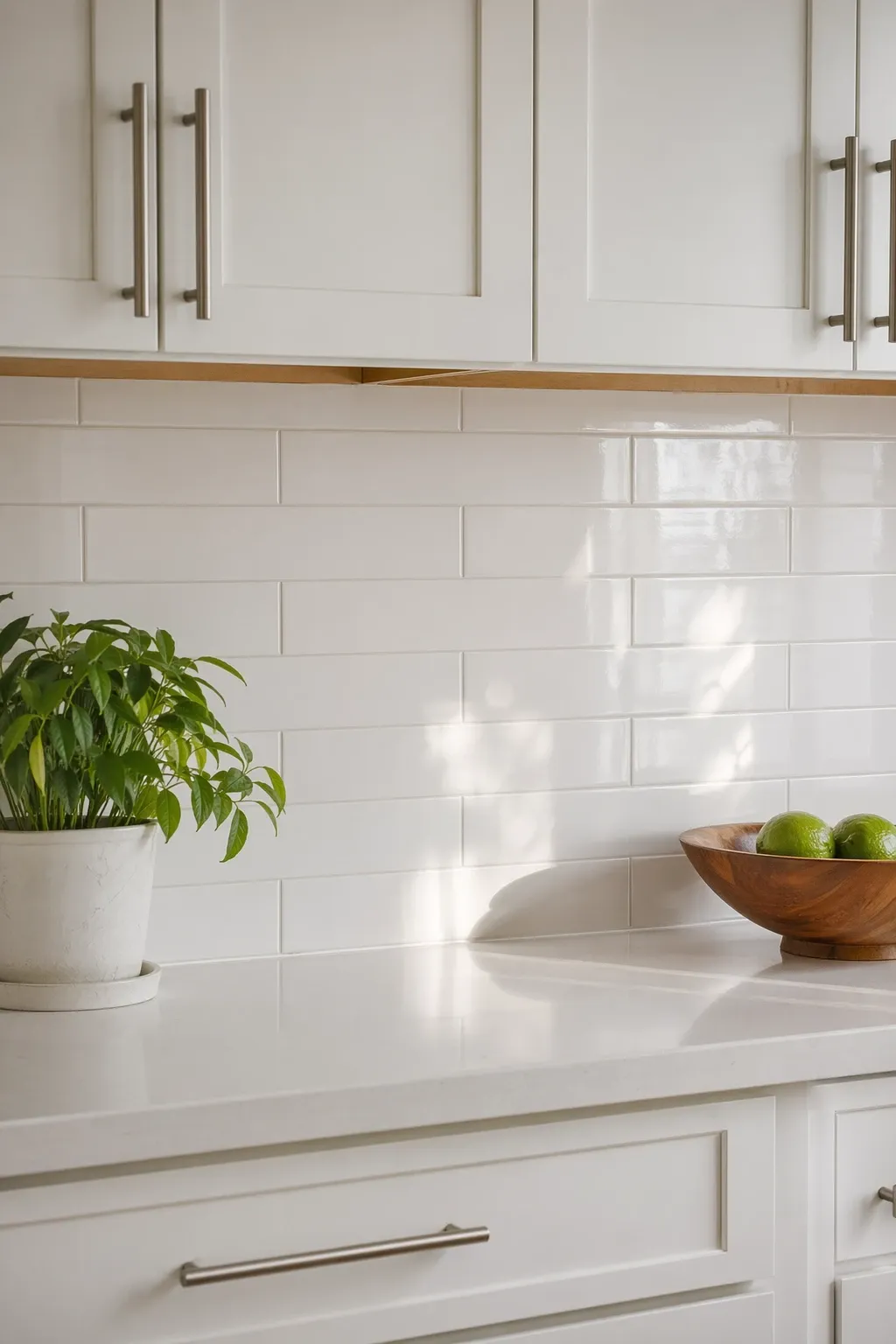 marble slab backsplash in a kitchen