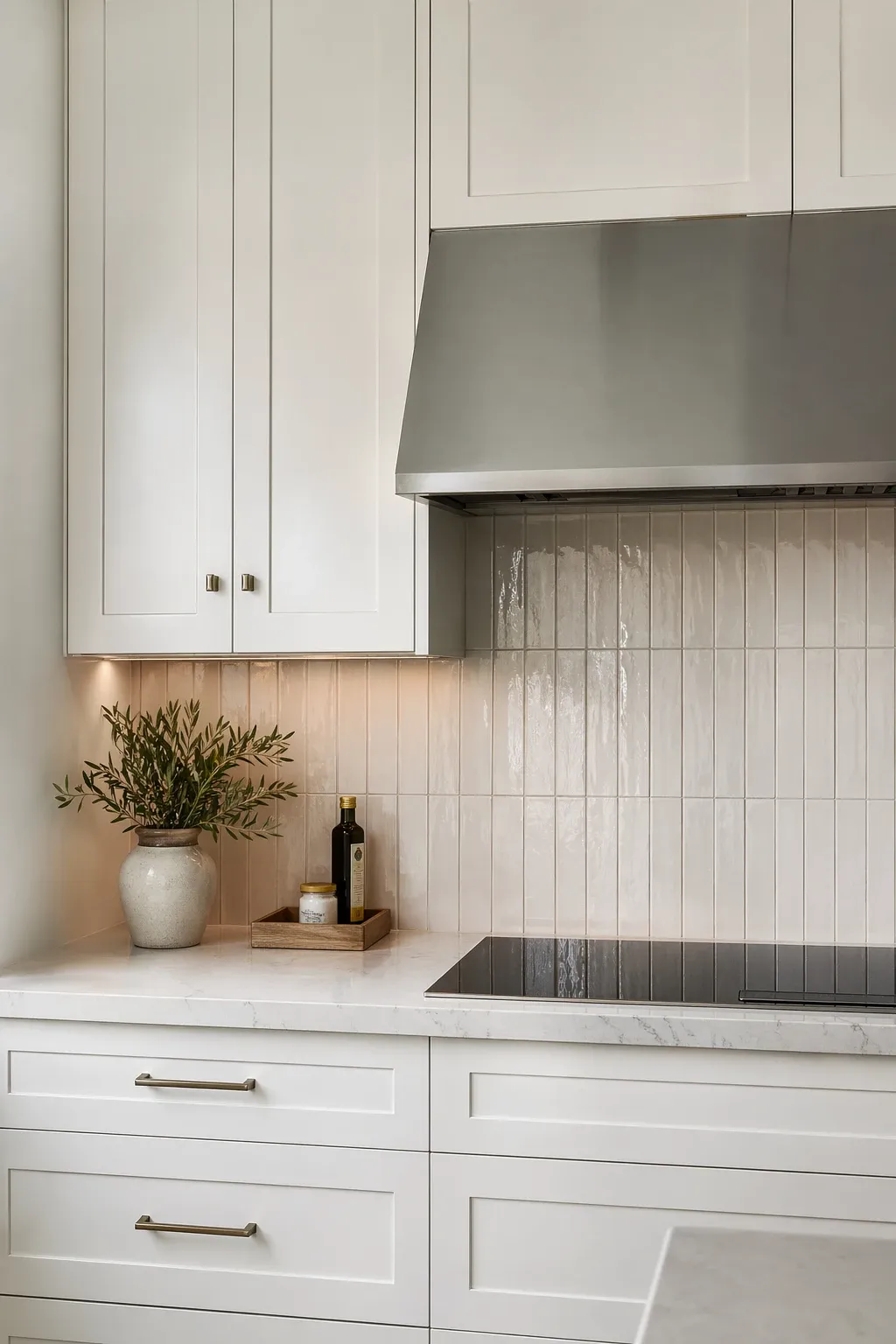 penny round tiles in a kitchen