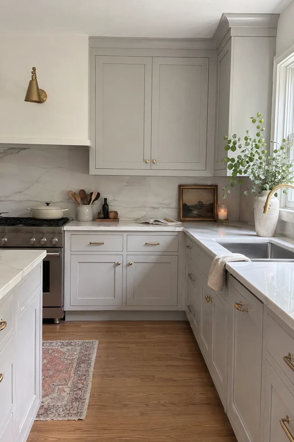 navy blue in a kitchen