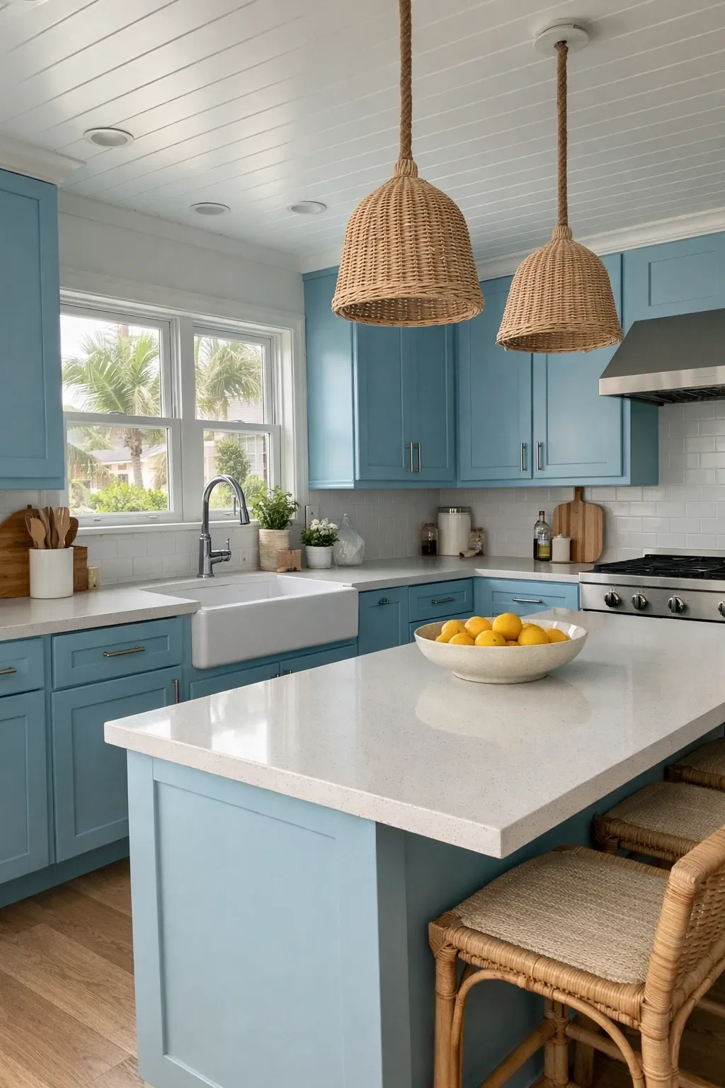 olive green in a kitchen