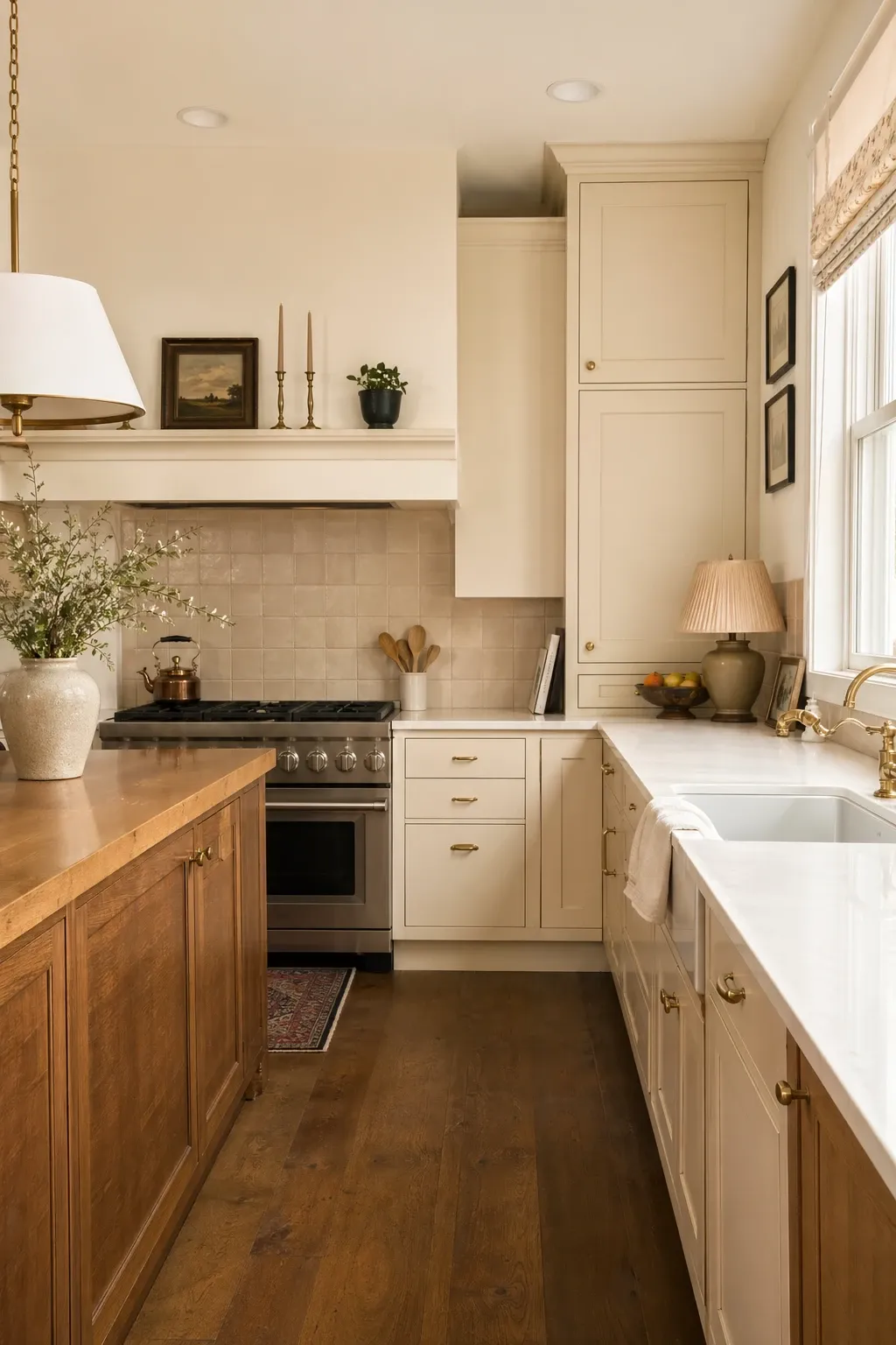 sage green in a kitchen