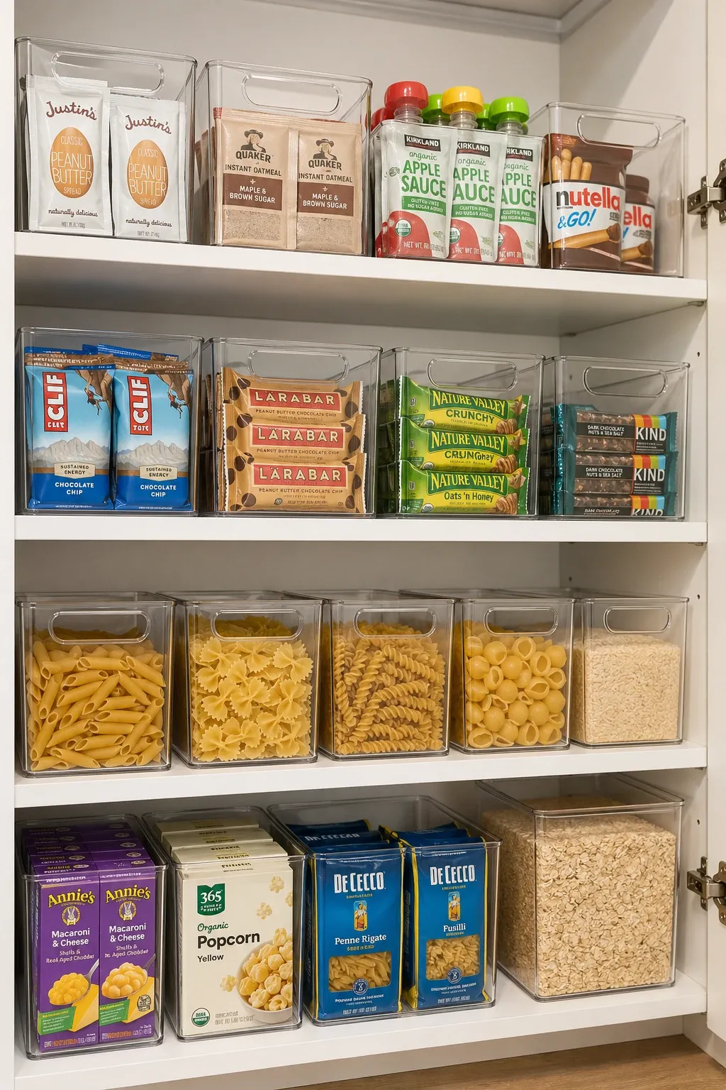 vertical pot lid organizer in a kitchen