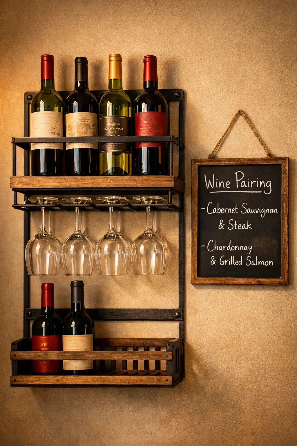 wine and dine corner in a kitchen
