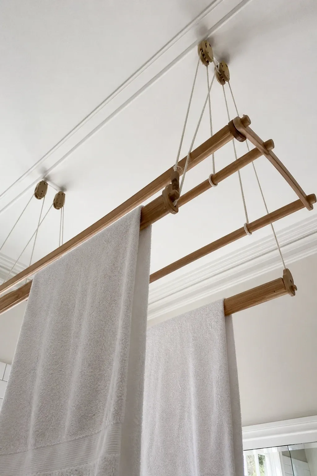 wire shelf system in a laundry