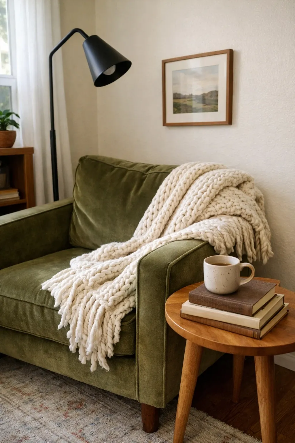 reading nook in a living room