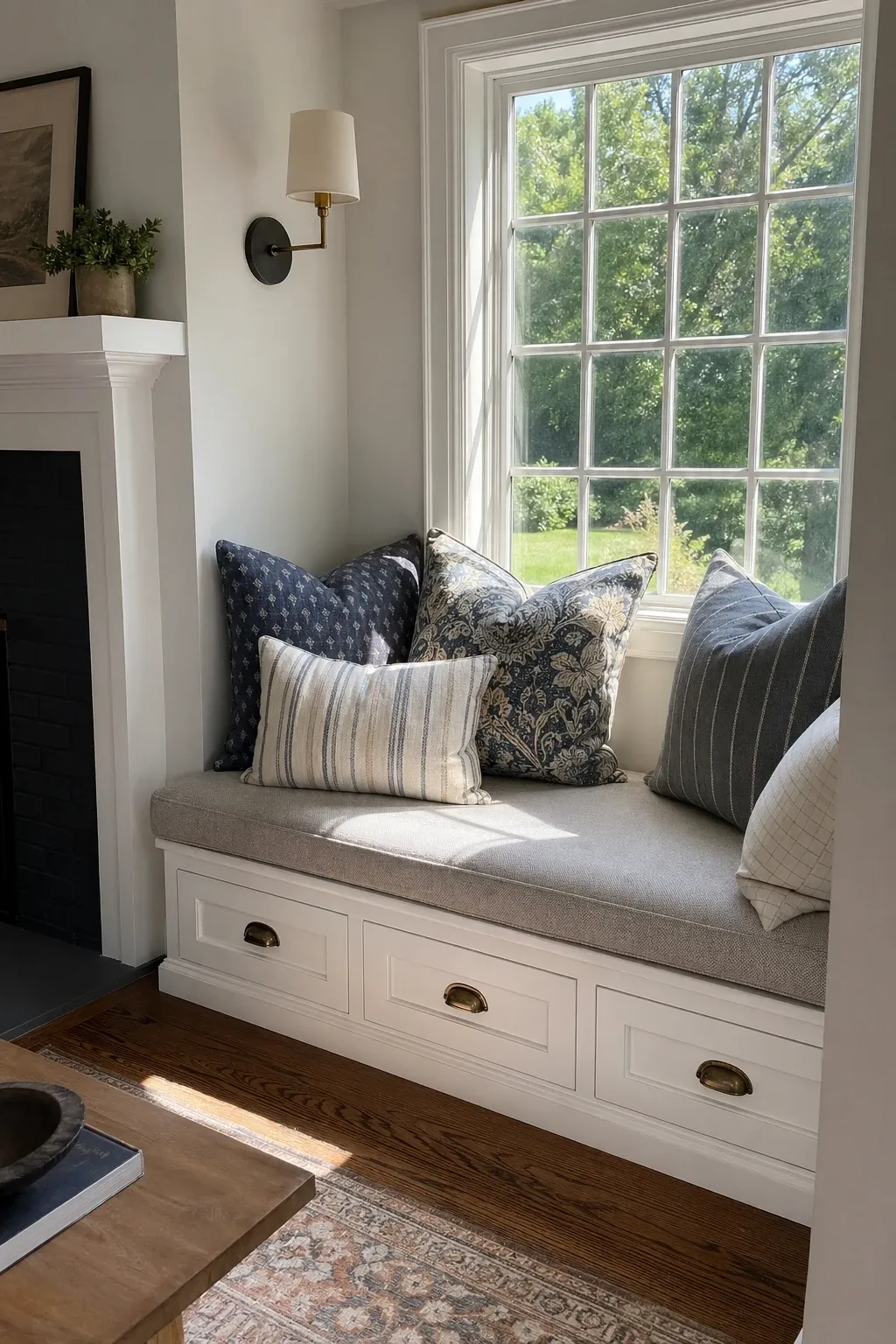 window seat in a living room