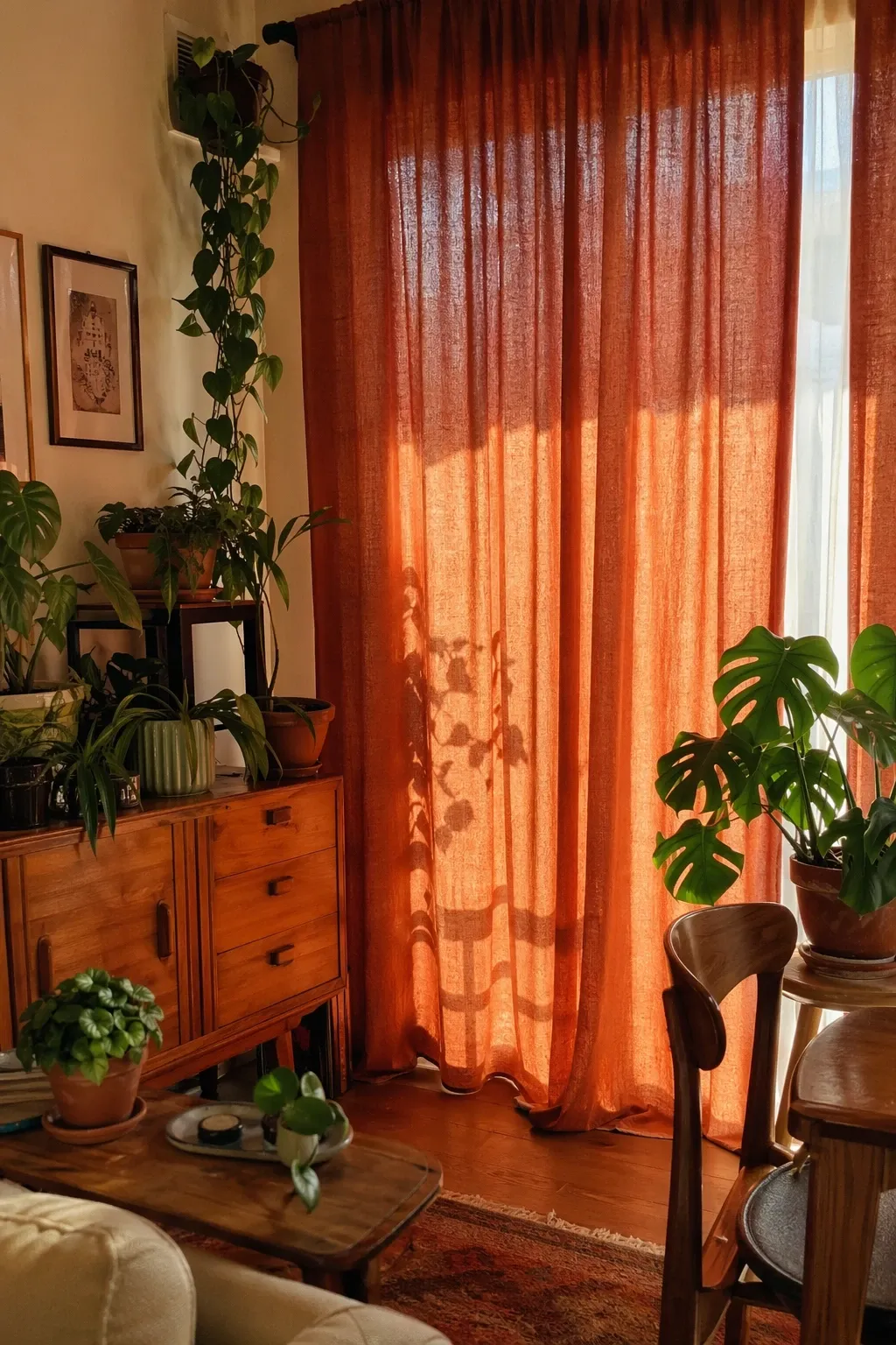 sheers for light without losing privacy completely in a living room