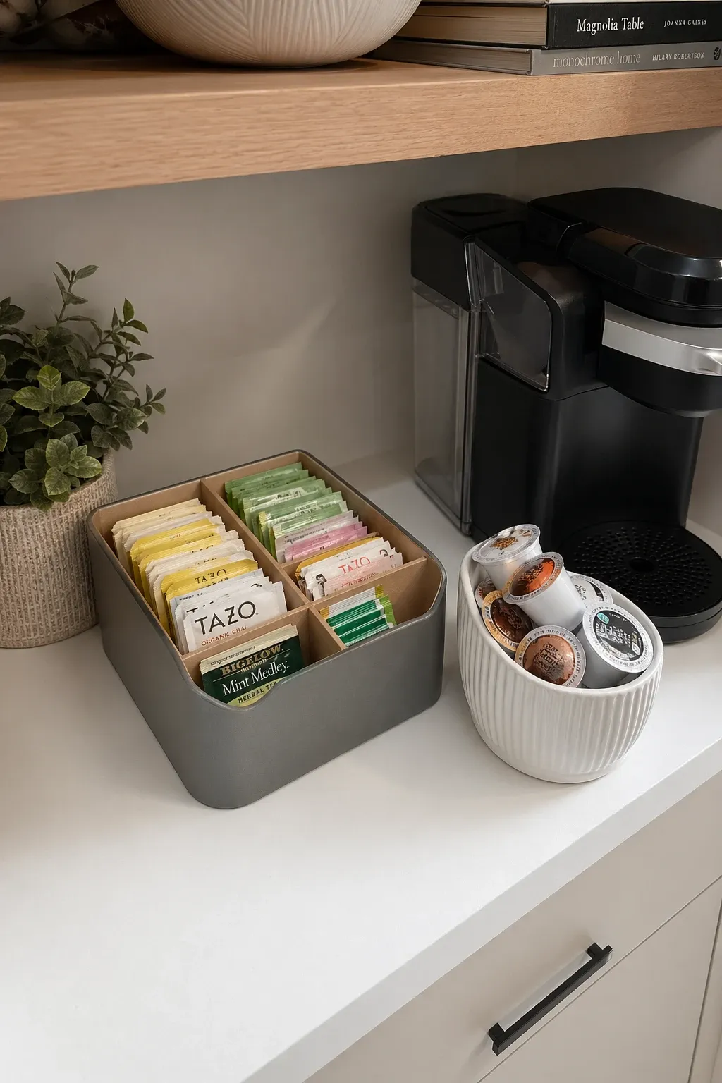 coffee and tea station