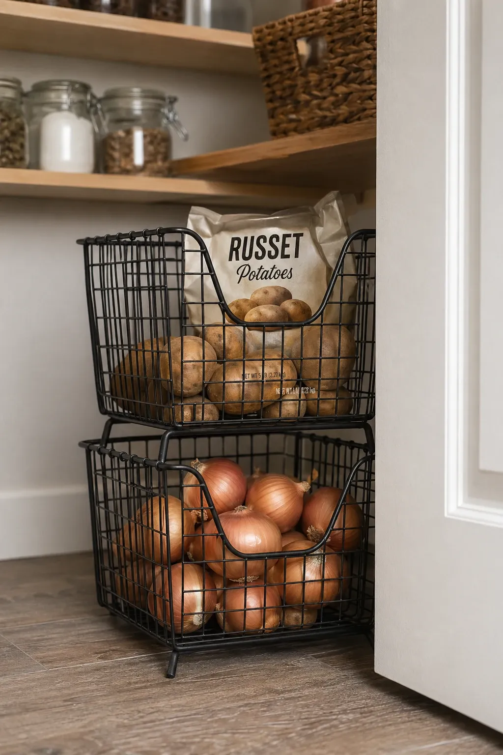 stackable wire baskets