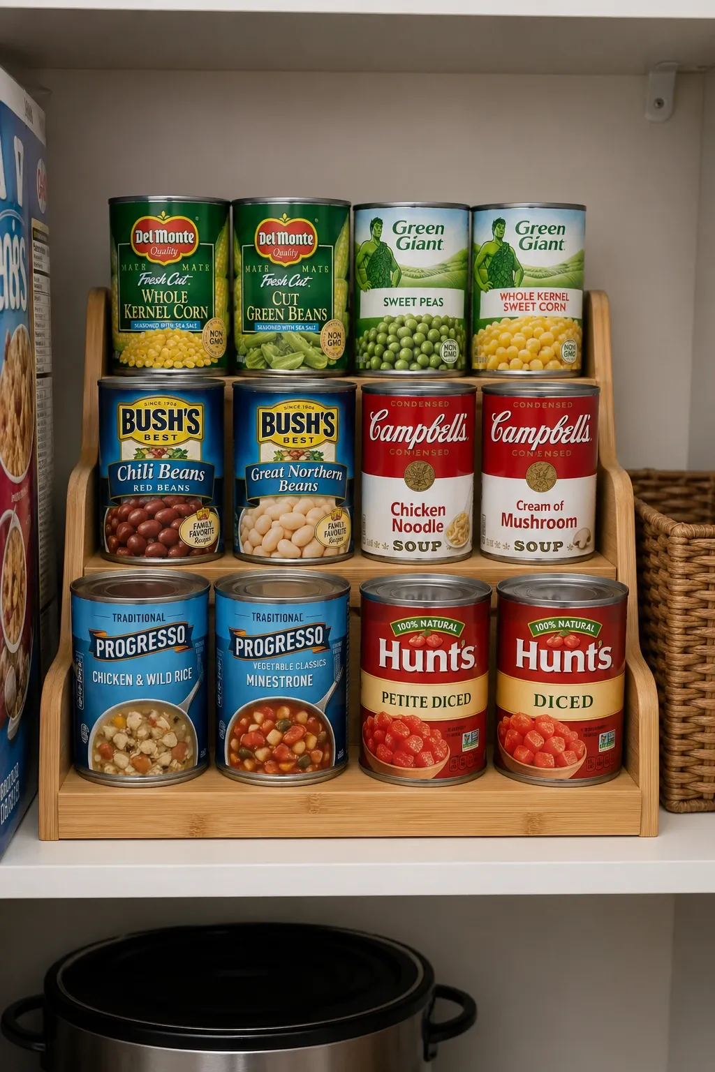 tiered can risers