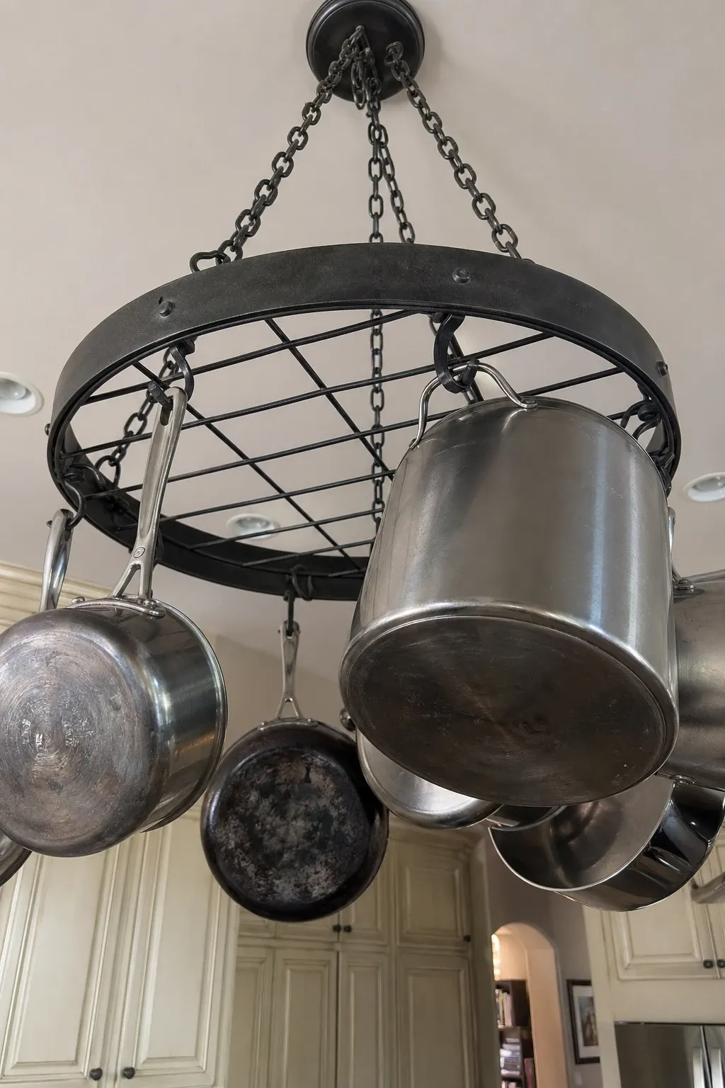 ceiling-mounted pot rack
