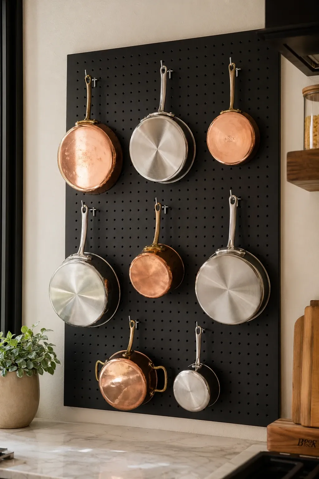 wall-mounted pegboard