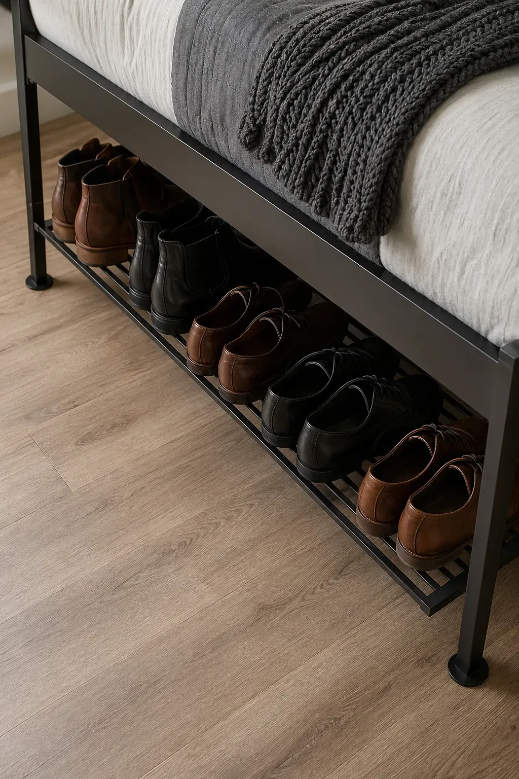 under-bed shoe racks