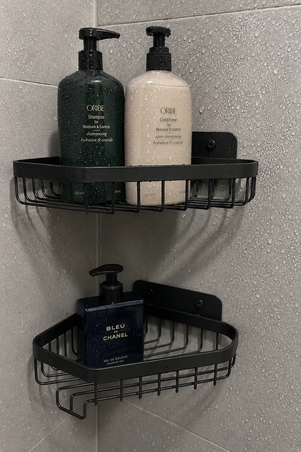 wall-mounted wire shelves