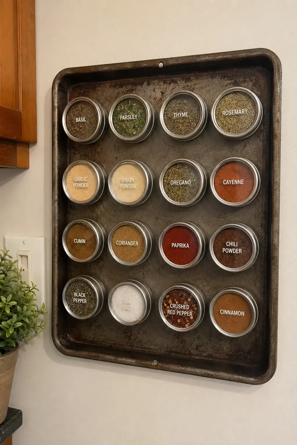 magnetic baking pan rack