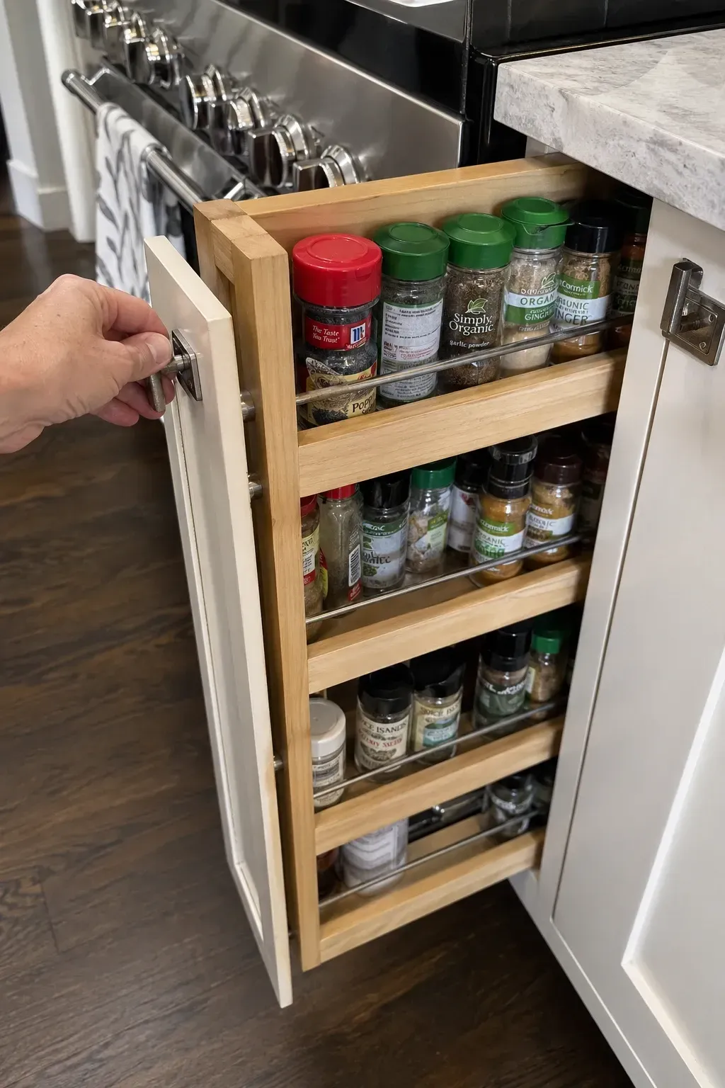 pull-out narrow cabinet rack