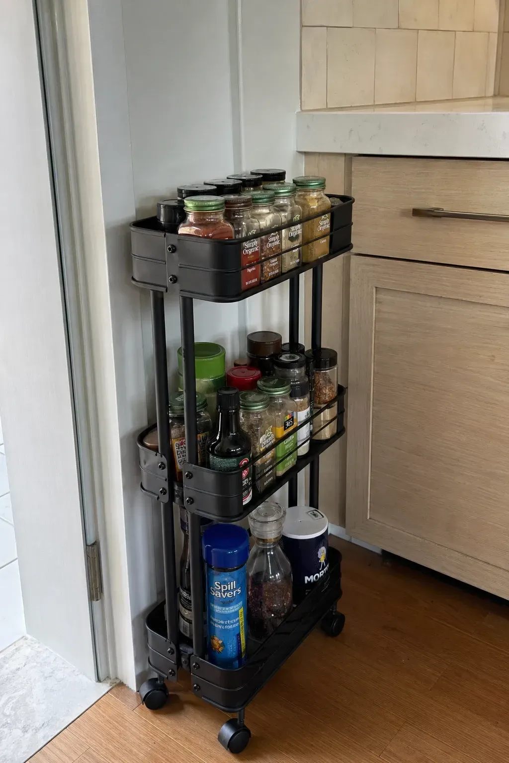 rolling spice cart