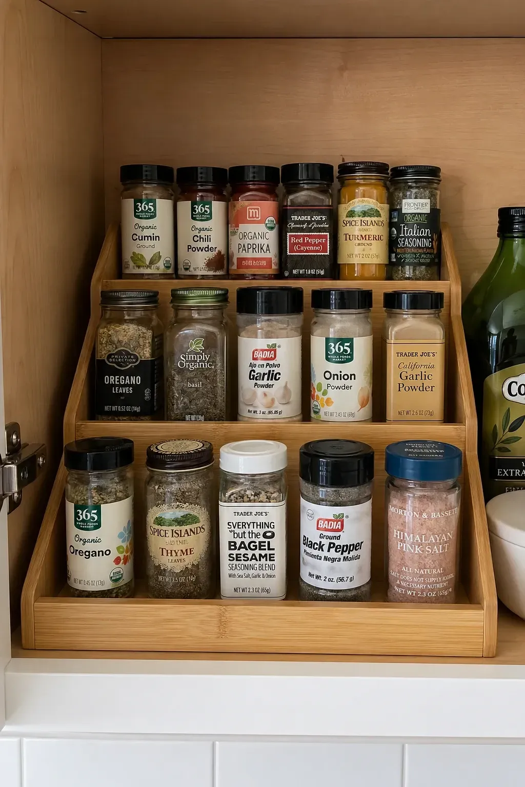 tiered shelf organizer