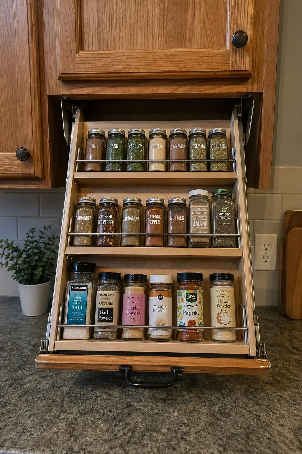 under-cabinet pull-down rack