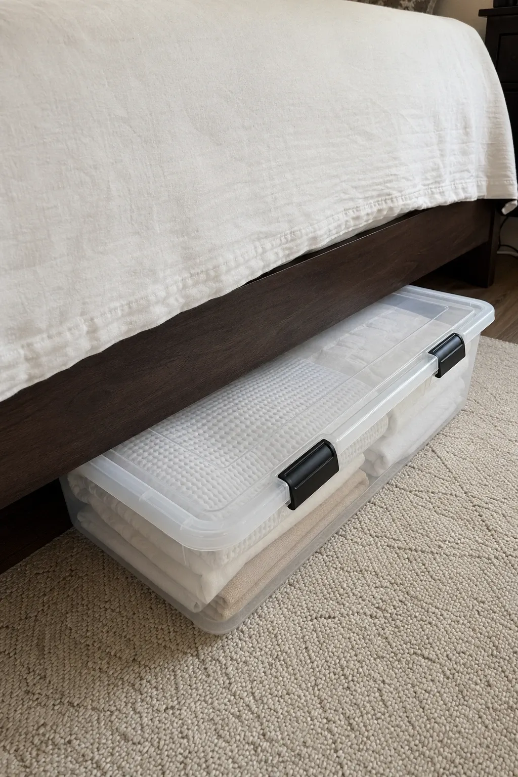 clear plastic totes with latches
