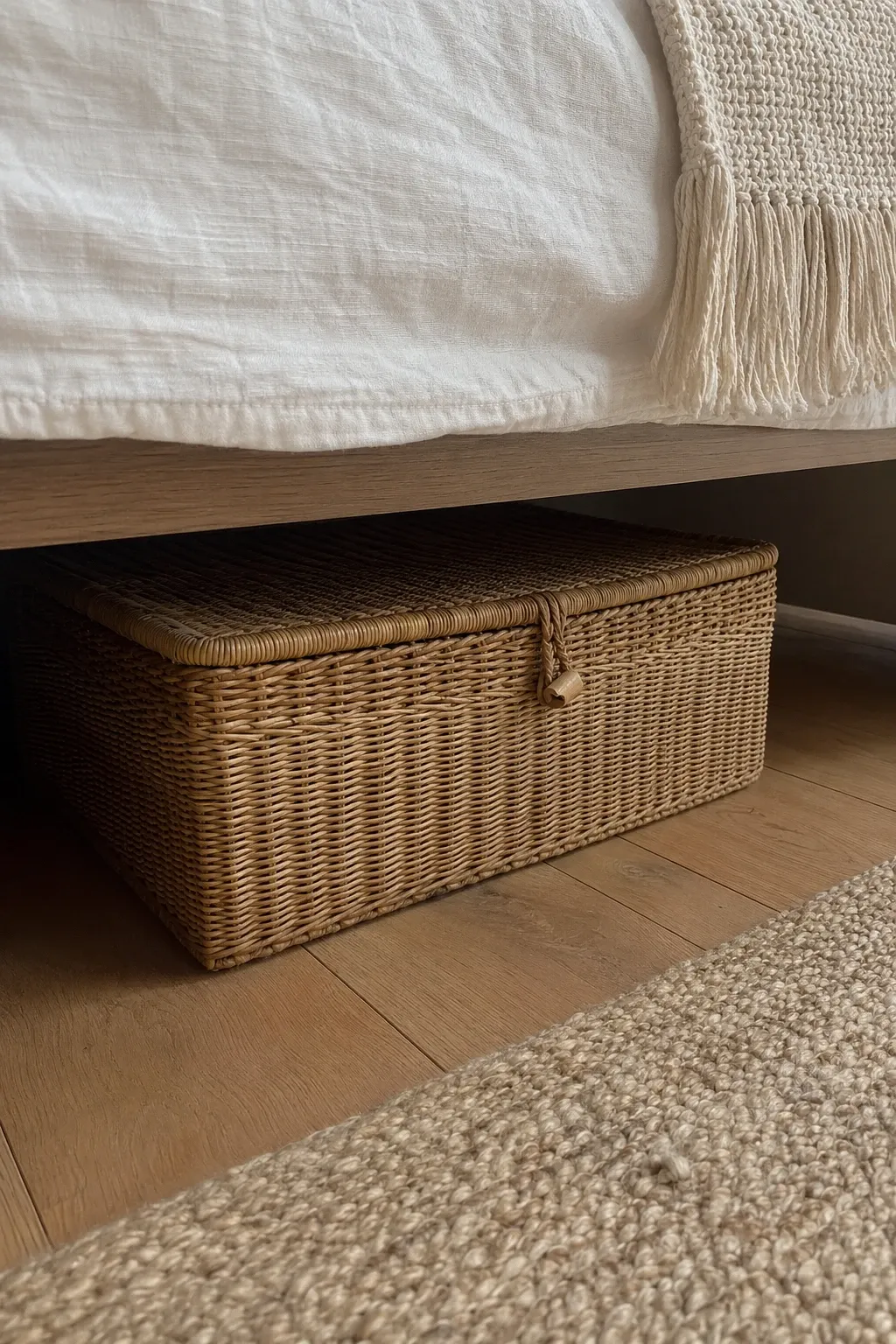 lidded rattan baskets