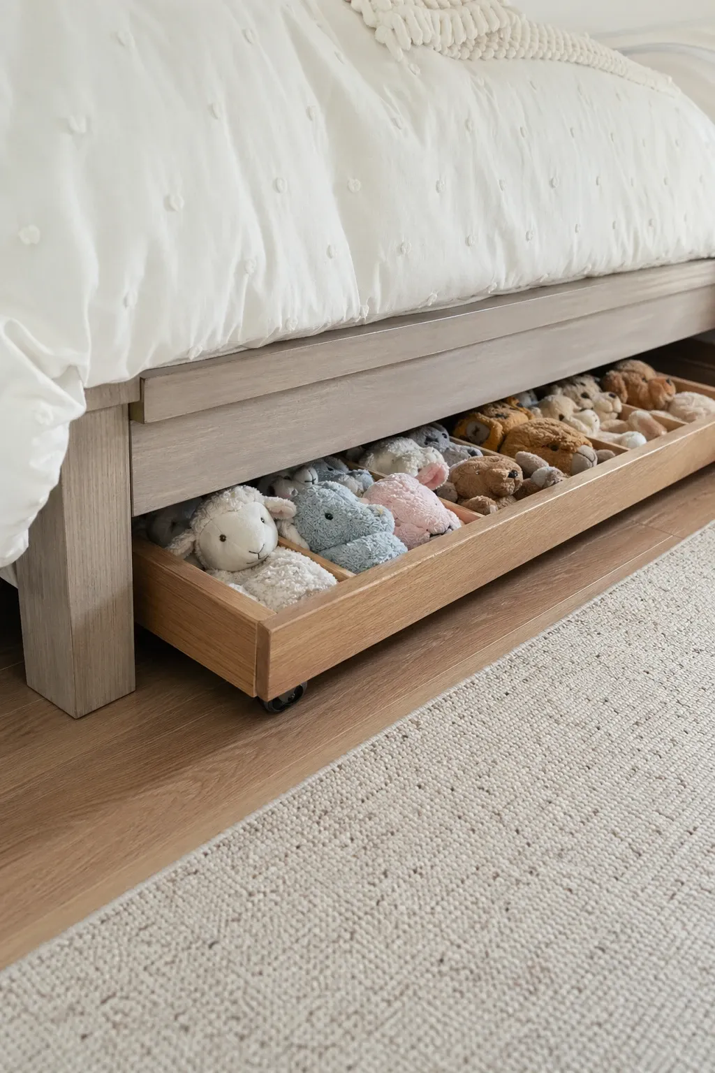 under-bed rolling trays