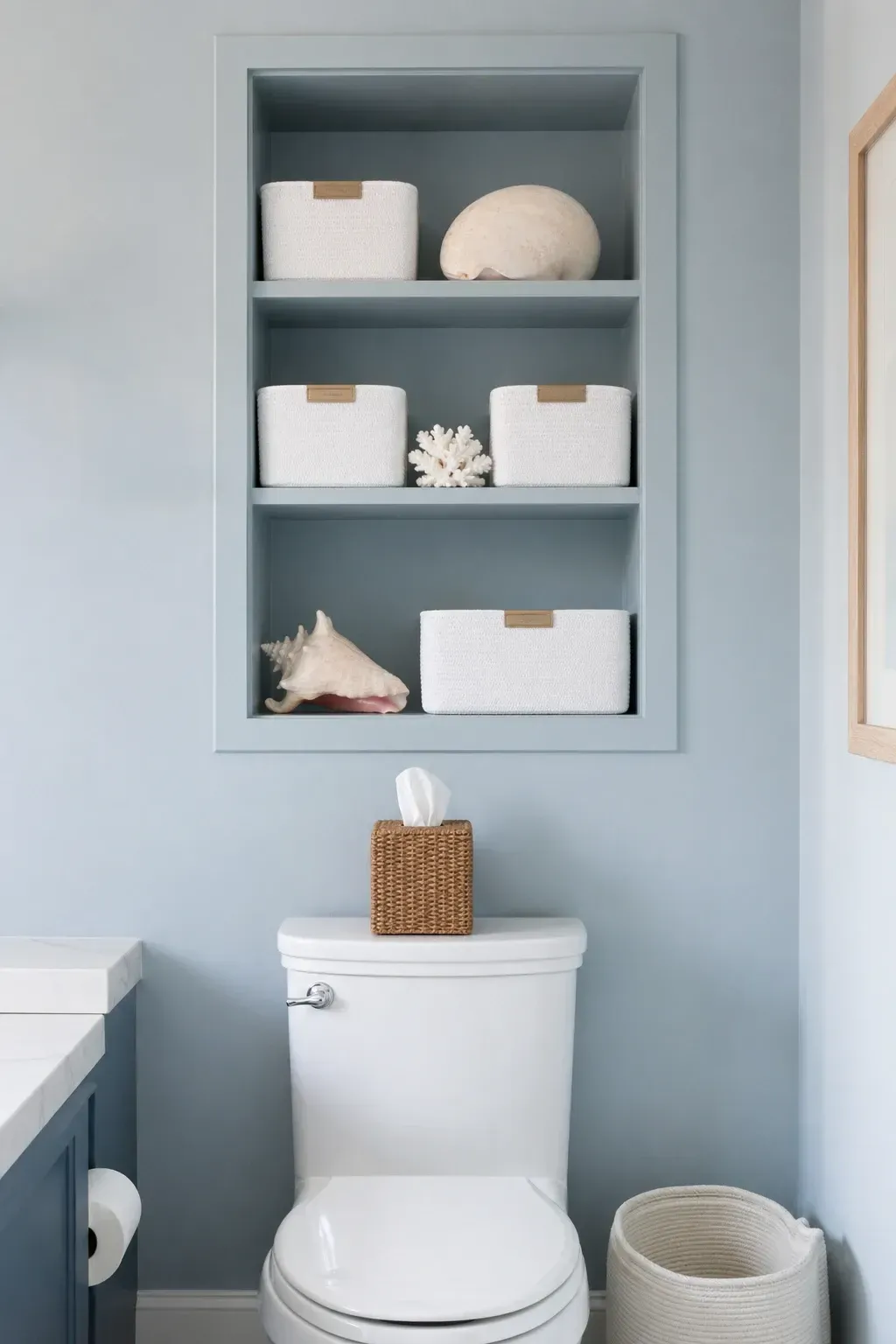 built-in shelving
