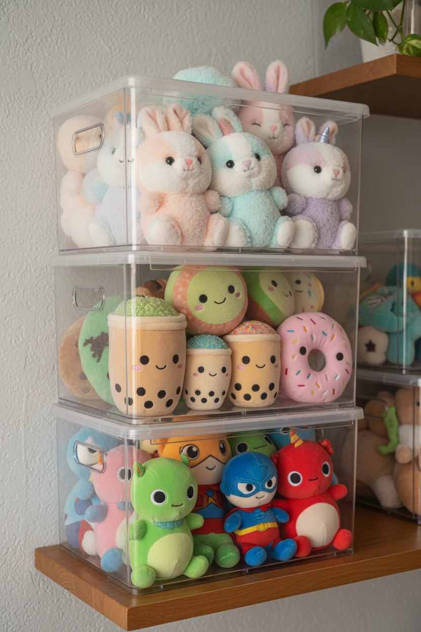 Transparent Stackable Acrylic Bins