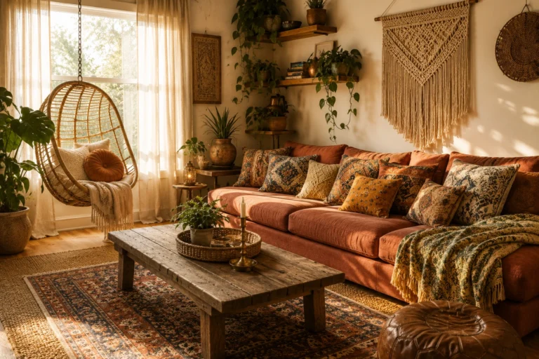 The Ultimate Guide to Boho Living Room Decor