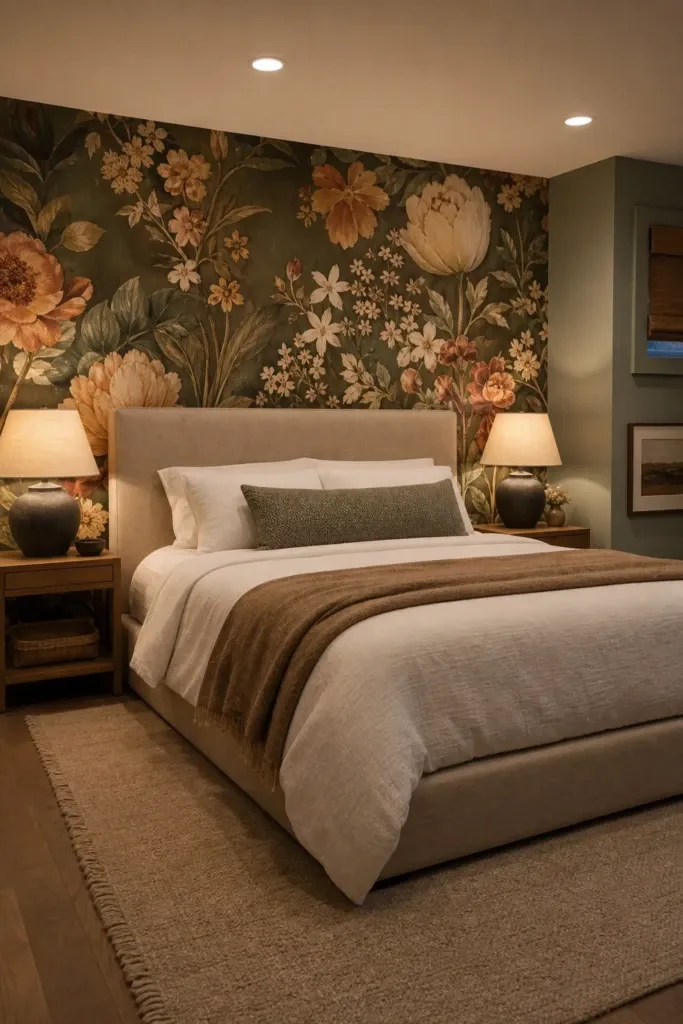 the bold wallpaper accent: one wall that changes everything in a bedroom