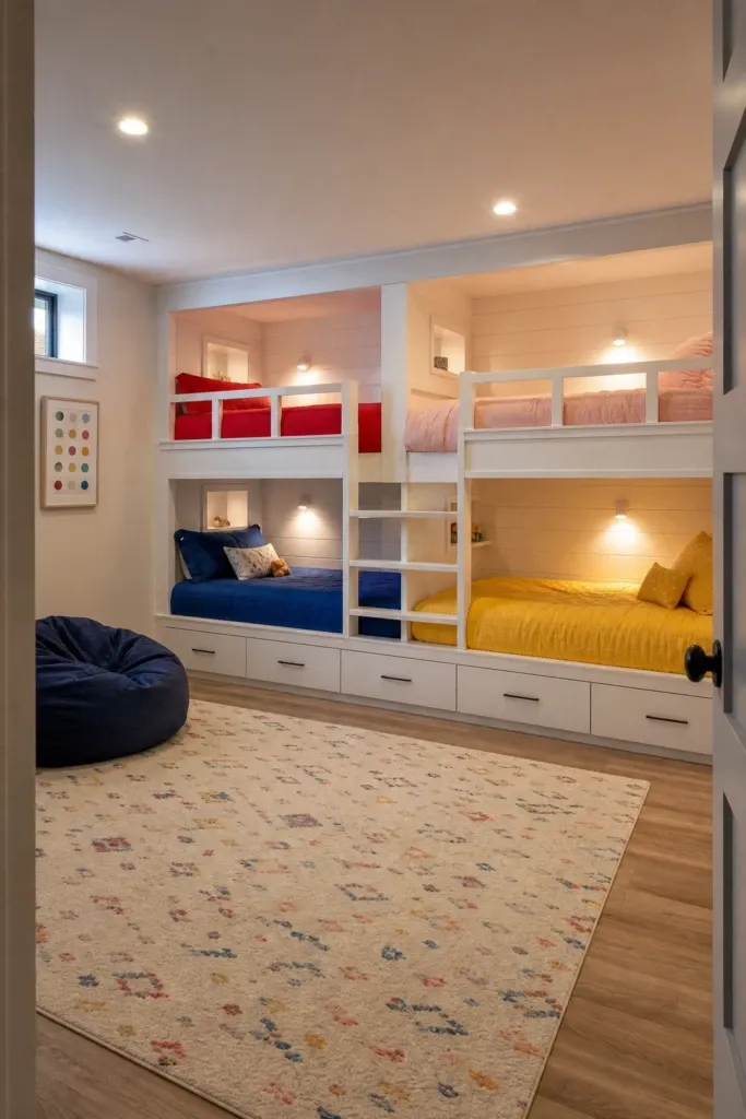 the built-in bunk room: family-friendly space that works hard in a bedroom